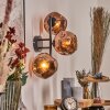 Ripoll Kula świetlna, Lampa ścienna W kolorze miedzi, 3-punktowe