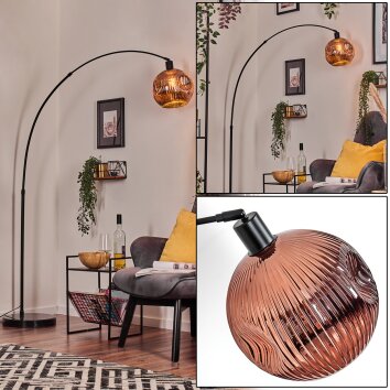 Ripoll Lampa stojąca, Lampy łukowe Czarny, 1-punktowy