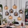 Ripoll Lampa wisząca, Kula świetlna, Lampa wisząca Ecru, Czarny, 8-punktowe