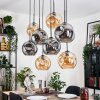 Ripoll Lampa wisząca, Kula świetlna, Lampa wisząca Ecru, Czarny, 8-punktowe