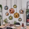 Ripoll Lampa wisząca, Kula świetlna, Lampa wisząca Ecru, Czarny, 8-punktowe