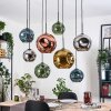 Ripoll Lampa wisząca, Kula świetlna, Lampa wisząca Ecru, Czarny, 8-punktowe