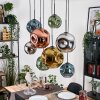 Ripoll Lampa wisząca, Kula świetlna, Lampa wisząca Ecru, Czarny, 8-punktowe