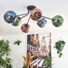Ripoll Lampa sufitowa, Kula świetlna Niebeieski, Zielony, W kolorze miedzi, 6-punktowe