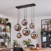 Gastor Lampa wisząca, Kula świetlna, Lampa wisząca Chrom, Przydymiony, 6-punktowe