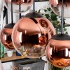 Gastor lampa wisząca, kula świetlna, lampa wisząca przezroczysty, miedziany, 6-punktowe