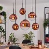 Gastor lampa wisząca, kula świetlna, lampa wisząca przezroczysty, miedziany, 6-punktowe