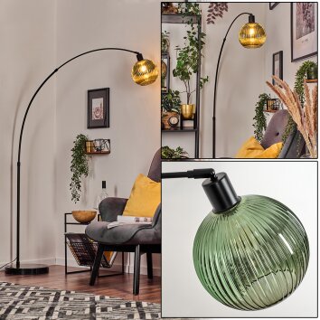 Koyoto lampa stojąca, lampa podłogowa łukowa czarny, 1-punktowy