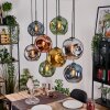 Ripoll Lampa wisząca, Kula świetlna, Lampa wisząca Ecru, Czarny, 8-punktowe