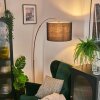Bassagoda lampa stojąca, lampa podłogowa łukowa miedziany, czarny, 1-punktowy, abażur z materiału