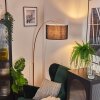 Bassagoda lampa stojąca, lampa podłogowa łukowa miedziany, czarny, 1-punktowy, abażur z materiału