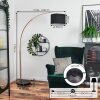 Bassagoda lampa stojąca, lampa podłogowa łukowa miedziany, czarny, 1-punktowy, abażur z materiału