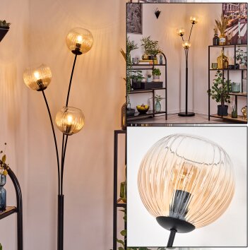Koyoto Kula świetlna, Lampa stojąca W kolorze bursztynu, Przezroczysty, 3-punktowe Koyoto Kula świetlna, Lampa stojąca W kolorze bursztynu, Przezroczysty, 3-punktowe