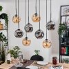 Ripoll Lampa wisząca, Kula świetlna, Lampa wisząca Ecru, Czarny, 8-punktowe
