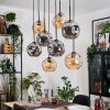 Ripoll Lampa wisząca, Kula świetlna, Lampa wisząca Ecru, Czarny, 8-punktowe
