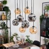 Ripoll lampa wisząca, kula świetlna, lampa wisząca kolory naturalne, czarny, 8-punktowe