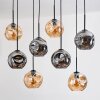 Ripoll lampa wisząca, kula świetlna, lampa wisząca kolory naturalne, czarny, 8-punktowe