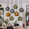 Ripoll Lampa wisząca, Kula świetlna, Lampa wisząca Ecru, Czarny, 8-punktowe