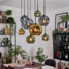 Ripoll Lampa wisząca, Kula świetlna, Lampa wisząca Ecru, Czarny, 8-punktowe