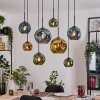 Ripoll Lampa wisząca, Kula świetlna, Lampa wisząca Ecru, Czarny, 8-punktowe