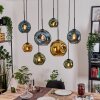 Ripoll Lampa wisząca, Kula świetlna, Lampa wisząca Ecru, Czarny, 8-punktowe