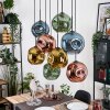 Ripoll Lampa wisząca, Kula świetlna, Lampa wisząca Ecru, Czarny, 8-punktowe