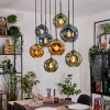Ripoll lampa wisząca, kula świetlna, lampa wisząca kolory naturalne, czarny, 8-punktowe