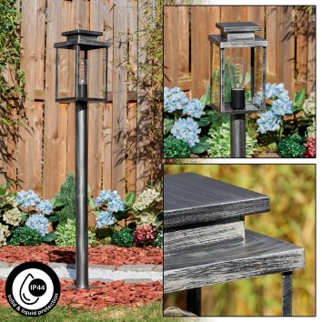 Tieva słupek ogrodowy czarny, srebrny, 1-punktowy