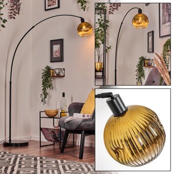 Ripoll Lampa stojąca, Lampy łukowe Czarny, 1-punktowy