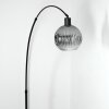 Ripoll lampa stojąca, lampa podłogowa łukowa czarny, 1-punktowy
