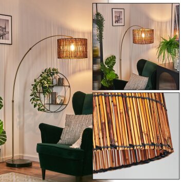 Cando Lampa stojąca, Lampy łukowe Mosiądz, Czarny, 1-punktowy