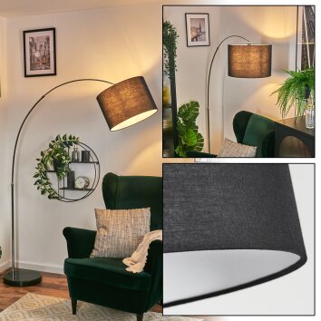 Bassagoda Lampa stojąca Chrom, Czarny, 1-punktowy