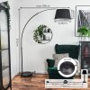 Bassagoda lampa stojąca, lampa podłogowa łukowa czarny, 1-punktowy, abażur z materiału