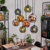 Ripoll Lampa wisząca, Kula świetlna, Lampa wisząca Ecru, Czarny, 8-punktowe