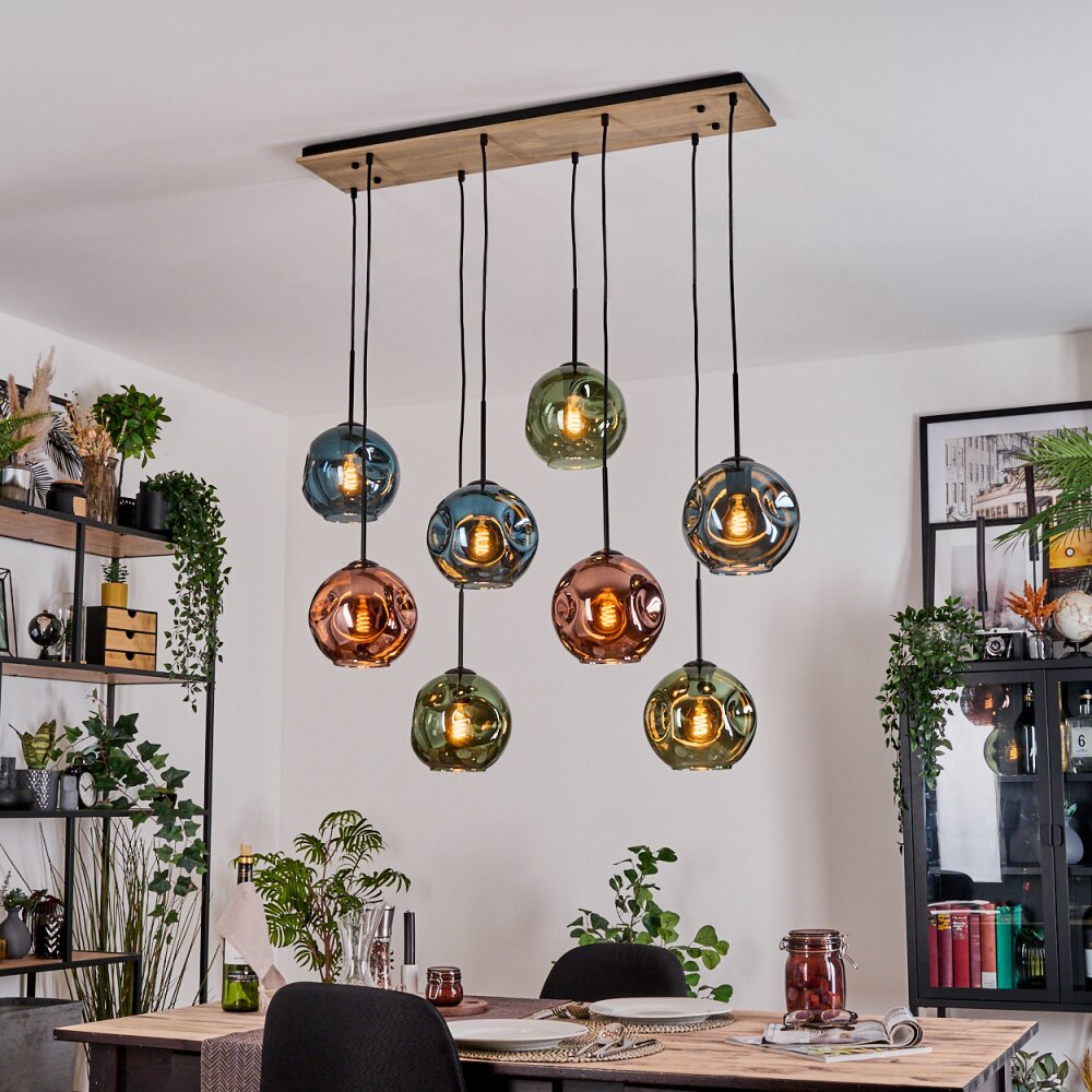Ripoll Lampa wisząca, Kula świetlna, Lampa wisząca Ecru, Czarny, 8-punktowe main product photo