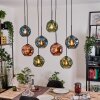 Ripoll Lampa wisząca, Kula świetlna, Lampa wisząca Ecru, Czarny, 8-punktowe