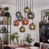 Ripoll Lampa wisząca, Kula świetlna, Lampa wisząca Ecru, Czarny, 8-punktowe