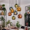 Ripoll lampa wisząca, kula świetlna, lampa wisząca kolory naturalne, czarny, 8-punktowe