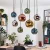 Ripoll lampa wisząca, kula świetlna, lampa wisząca kolory naturalne, czarny, 8-punktowe