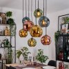Ripoll lampa wisząca, kula świetlna, lampa wisząca kolory naturalne, czarny, 8-punktowe