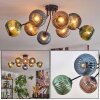 Koyoto lampa sufitowa, kula świetlna 85 cm niebeieski, zielony, miedziany, 8-punktowe