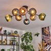 Koyoto lampa sufitowa, kula świetlna 85 cm niebeieski, zielony, miedziany, 8-punktowe