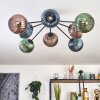 Koyoto lampa sufitowa, kula świetlna 85 cm niebeieski, zielony, miedziany, 8-punktowe