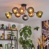 Koyoto lampa sufitowa, kula świetlna 85 cm niebeieski, zielony, miedziany, 8-punktowe
