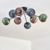 Koyoto lampa sufitowa, kula świetlna 85 cm niebeieski, zielony, miedziany, 8-punktowe