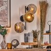Ripoll Kula świetlna, Lampa ścienna Chrom, Złoty, Przydymiony, 3-punktowe