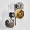 Ripoll Kula świetlna, Lampa ścienna Chrom, Złoty, Przydymiony, 3-punktowe