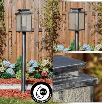 Tieva słupek ogrodowy czarny, srebrny, 1-punktowy