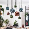 Ripoll Lampa wisząca, Kula świetlna, Lampa wisząca Ecru, Czarny, 8-punktowe