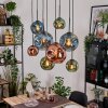 Ripoll Lampa wisząca, Kula świetlna, Lampa wisząca Ecru, Czarny, 8-punktowe